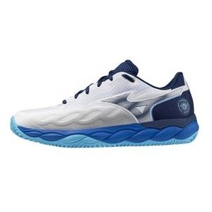 Tennisschoen Mizuno Men Wave Enforce Court CC White Estate Blue River Blue-Schoenmaat 45