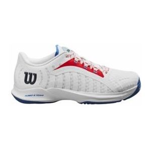 Padel Schoenen Wilson Women Hurakn Pro W White Wilson Red Deja Vu Blue-Schoenmaat 40,5 (UK 7)