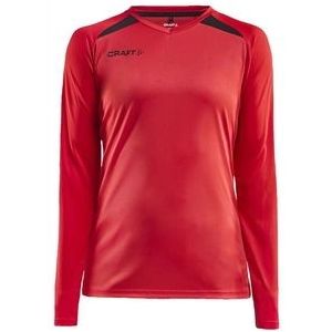 Tennisshirt Craft Women Pro Control Impact LS Tee W Bright Red Black-XXL