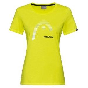 Tennisshirt HEAD Women Club Lara Yellow-M