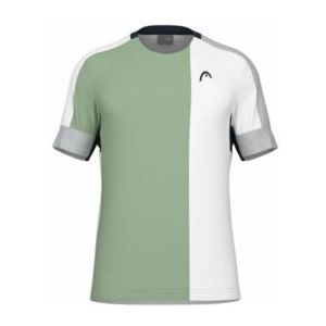 Tennisshirt HEAD Men Play Tech White Celery Green-XXL