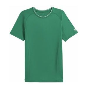 Tennisshirt Wilson Men Team Seamless Crew Courtside Green-XXL