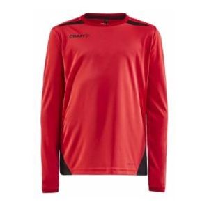 Tennisshirt Craft Kids Pro Control Impact LS J Bright Red Black-Maat 122