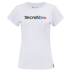 Tennisshirt Tecnifibre Girls Club Junior White-10 - 12 jaar