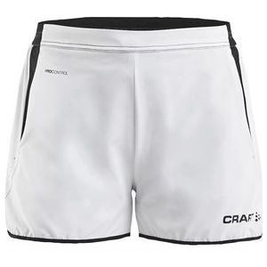 Tennisbroek Craft Women Pro Control Impact Shorts W White Black-XXL