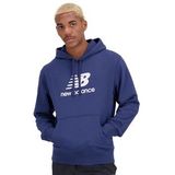 Trui New Balance Men Essentials Stacked Logo French Terry Hoodie NB Navy-XL