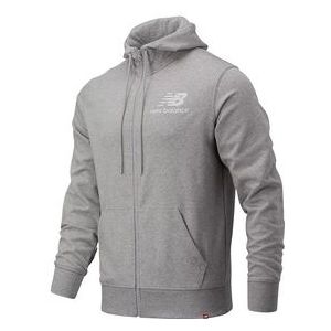 Vest New Balance Men Essentials Stacked Full Zip Hood Athletic Grey-XL