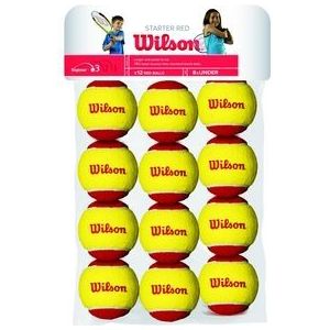 Tennisbal Wilson Starter Red Trainingsball Yellow Red (12-delig)