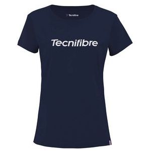 Tennisshirt Tecnifibre Women Team Cotton Marine-M