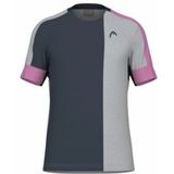 Tennisshirt HEAD Men Play Tech Cyclame Grey-XXXL