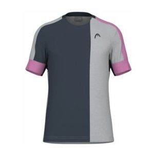 Tennisshirt HEAD Men Play Tech Cyclame Grey-XS