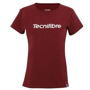 Tennisshirt Tecnifibre Women Team Cotton Cardinal-XL