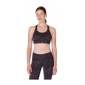 Sport BH Sweaty Betty Women Power Medium Support Black Luxe Leopard Print-S
