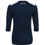 HEAD - Club 22 Tech 3/4 - Tennisshirt - Blauw - Dames