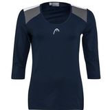 HEAD - Club 22 Tech 3/4 - Tennisshirt - Blauw - Dames