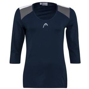 Tennisshirt HEAD Women Club 22 Tech 3/4 Dark Blue-XS