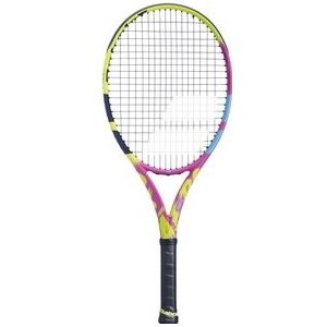 Tennisracket Babolat Pure Aero Rafa 2024 Junior 26 Yellow Pink Blue (Bespannen)-Gripmaat L0