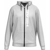 Tennisvest HEAD Men Club Original Hoodie Fullzip Grey Melange-L