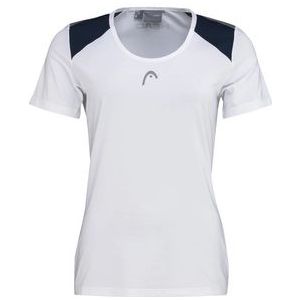Tennisshirt HEAD Women Club 22 Tech White Deep Blue-XXXL
