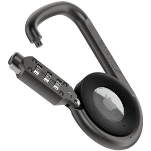 Raptic - Link + Lock AirTag Carabiner - Zwart - Metaal