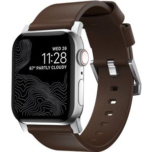 Nomad Modern Watch Strap - 38/40mm - Brown/Silver