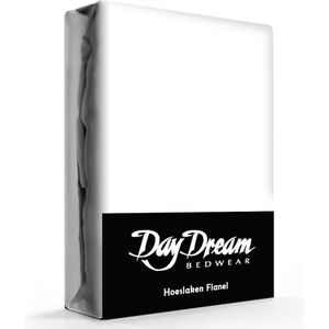 Day Dream Hoeslaken - Flanel - 180 X 200 - Wit