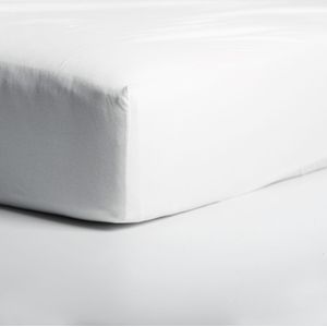 Cinderella Dubbel Jersey Hoeslaken - Ook Geschikt voor Boxspring - 180x200/210 cm - tot 25 cm  - Wit