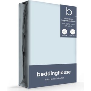 Beddinghouse Jersey Lycra - Topper Hoeslaken - 140/160x200/210/220 - Licht blauw