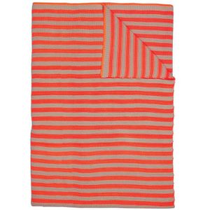 Plaid Pip Studio Bonsoir Stripe Throw - Orange