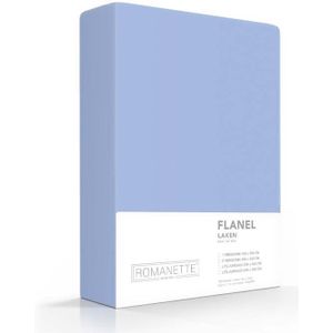 Flanellen Lakens Romanette Blauw-240 x 260 cm