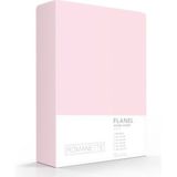 Flanellen Hoeslaken Roze Romanette-160 x 200 cm