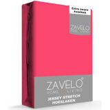 Zavelo® Jersey Hoeslaken Fuchsia-Lits-jumeaux (190x220 cm)