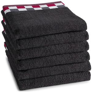 DDDDD Keukendoek Carré Anthracite (6 stuks)