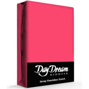 Day Dream Jersey Hoeslaken -180x200 cm - Fuchsia