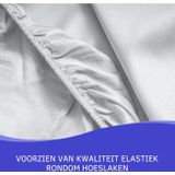 Zavelo Hoeslaken Katoen Satijn Wit-Lits-jumeaux (180x220 cm) - Soepel & Zijdezacht - 100% Katoensatijn
