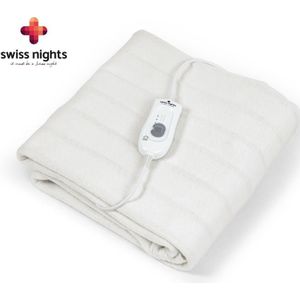 Swiss Nights Elektrische Onderdeken - 140x160 - Tweepersoons - Wit