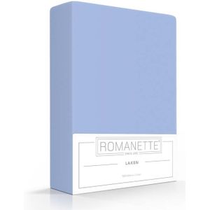 Katoenen Lakens Romanette Blauw-150 x 250 cm