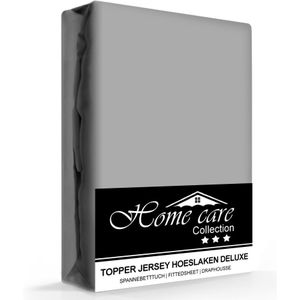 Homecare Jersey Topper Hoeslaken Grijs-190/200 x 200/220 cm