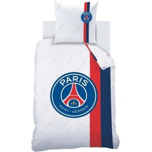 Paris Saint Germain Dekbedovertrek Retro White - Eenpersoons - 140 x 200 cm - Katoen