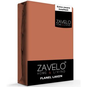 Zavelo Flanel Laken Brique-2-persoons (200x260 cm)