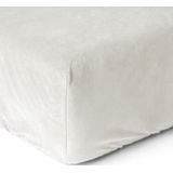 Sleeptime Velvet Hoeslaken Creme-1-persoons (90x200 cm)