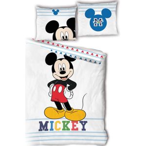 Disney Mickey Mouse Dekbedovertrek - Eenpersoons - 140  X 200 cm - Bio Katoen