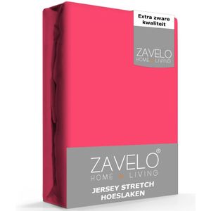 Zavelo® Jersey Hoeslaken Fuchsia-2-persoons (140x200 cm)