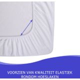 Zavelo Hoeslaken Katoen Strijkvrij Wit-Lits-jumeaux (160x200 cm)