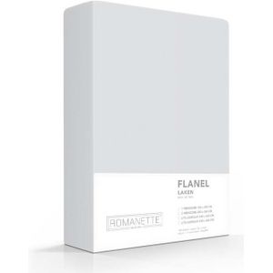 Flanellen Lakens Romanette Zilver-200 x 260 cm