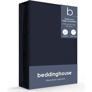 Beddinghouse Jersey Lycra - Topper Hoeslaken - 180/200x200/210/220 - Indigo