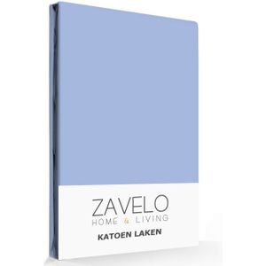 Zavelo Laken Basics Blauw (Katoen)-1-persoons (180x290 cm)