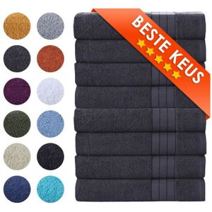 Zavelo Luxe Handdoeken - Hotelkwaliteit  - Badhanddoeken - 50x100 cm - 8 Stuks - Zwart