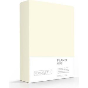 Flanellen Lakens Romanette Ecru-200 x 260 cm