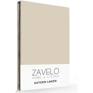Zavelo Laken Basics Zand (Katoen)-1-persoons (180x290 cm)